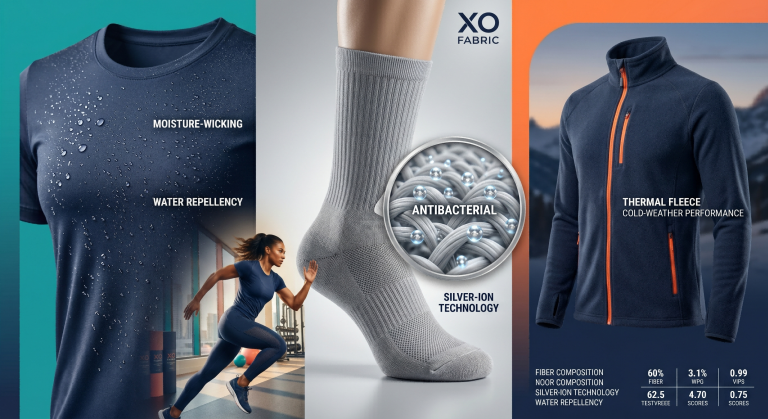 Functional Fabrics Moisture Wicking Antibacterial Thermal