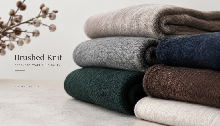 Brushed Knit Fabric Winter Apparel
