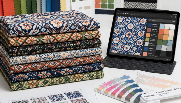 Printed Knit Fabric Custom Design